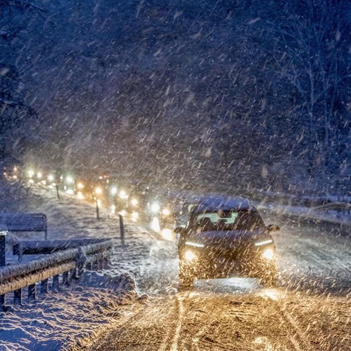 Winter arrives in Northern Europe, with dangerous roads in Germany and record lows in Scandinavia